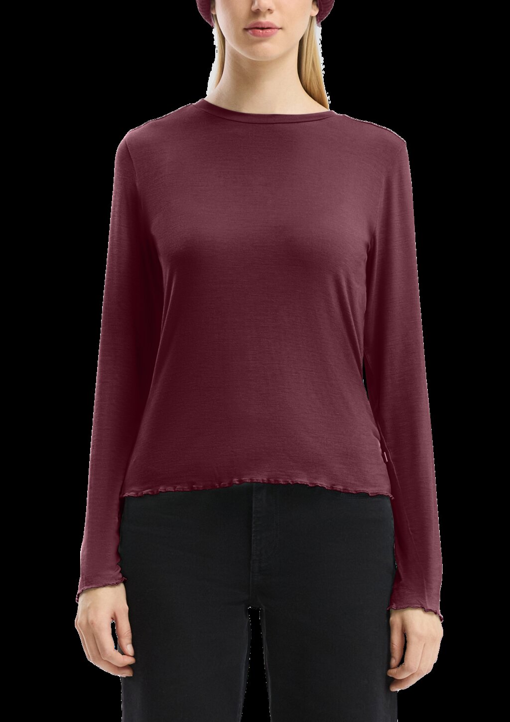 Schmal geschnittenes Longsleeve aus Viskosestretch