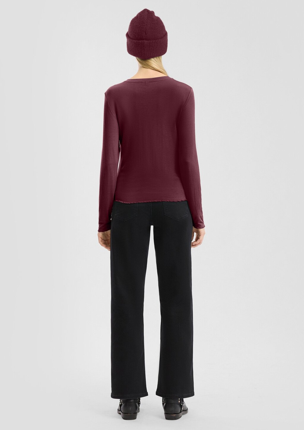 Schmal geschnittenes Longsleeve aus Viskosestretch