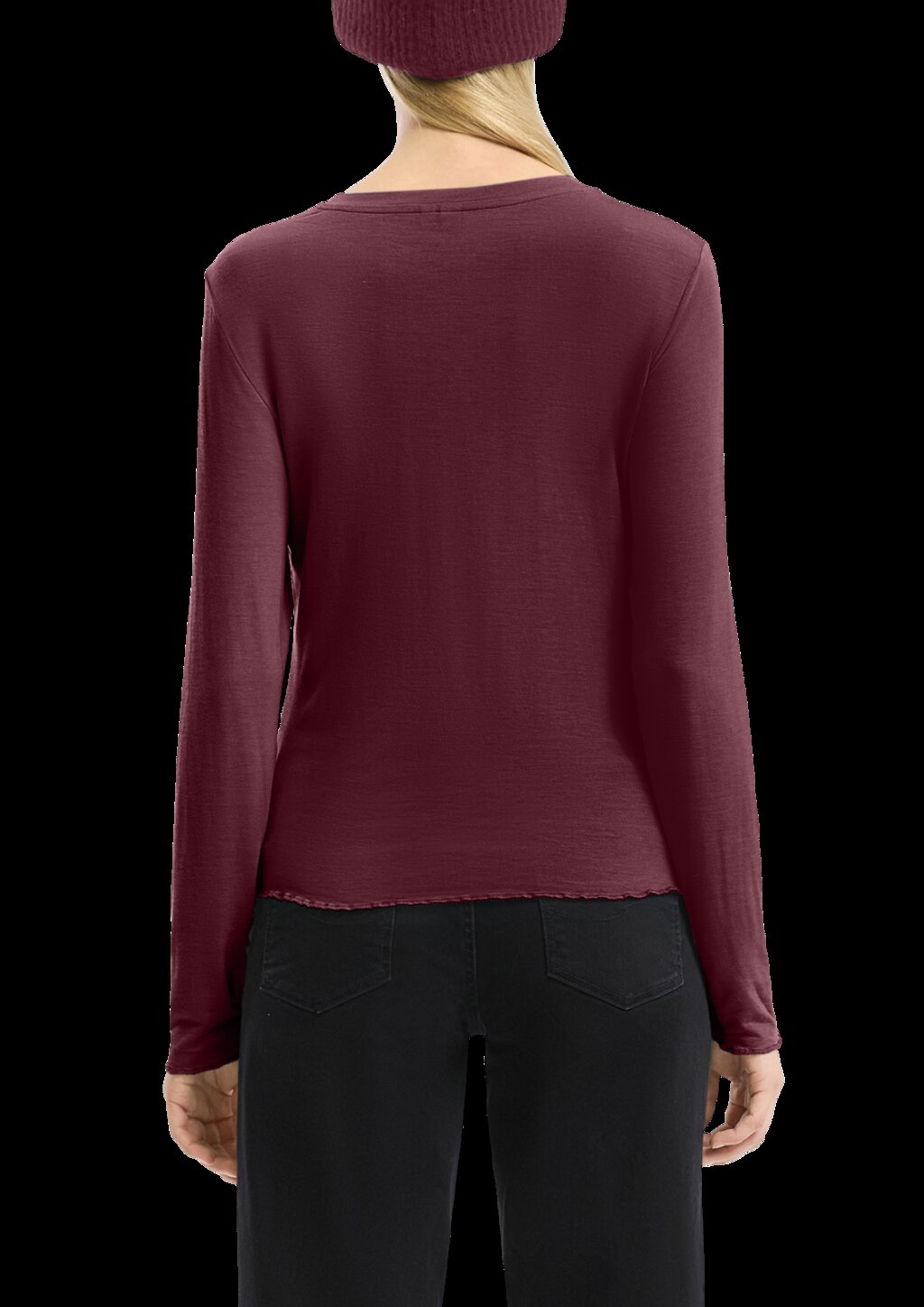 Schmal geschnittenes Longsleeve aus Viskosestretch