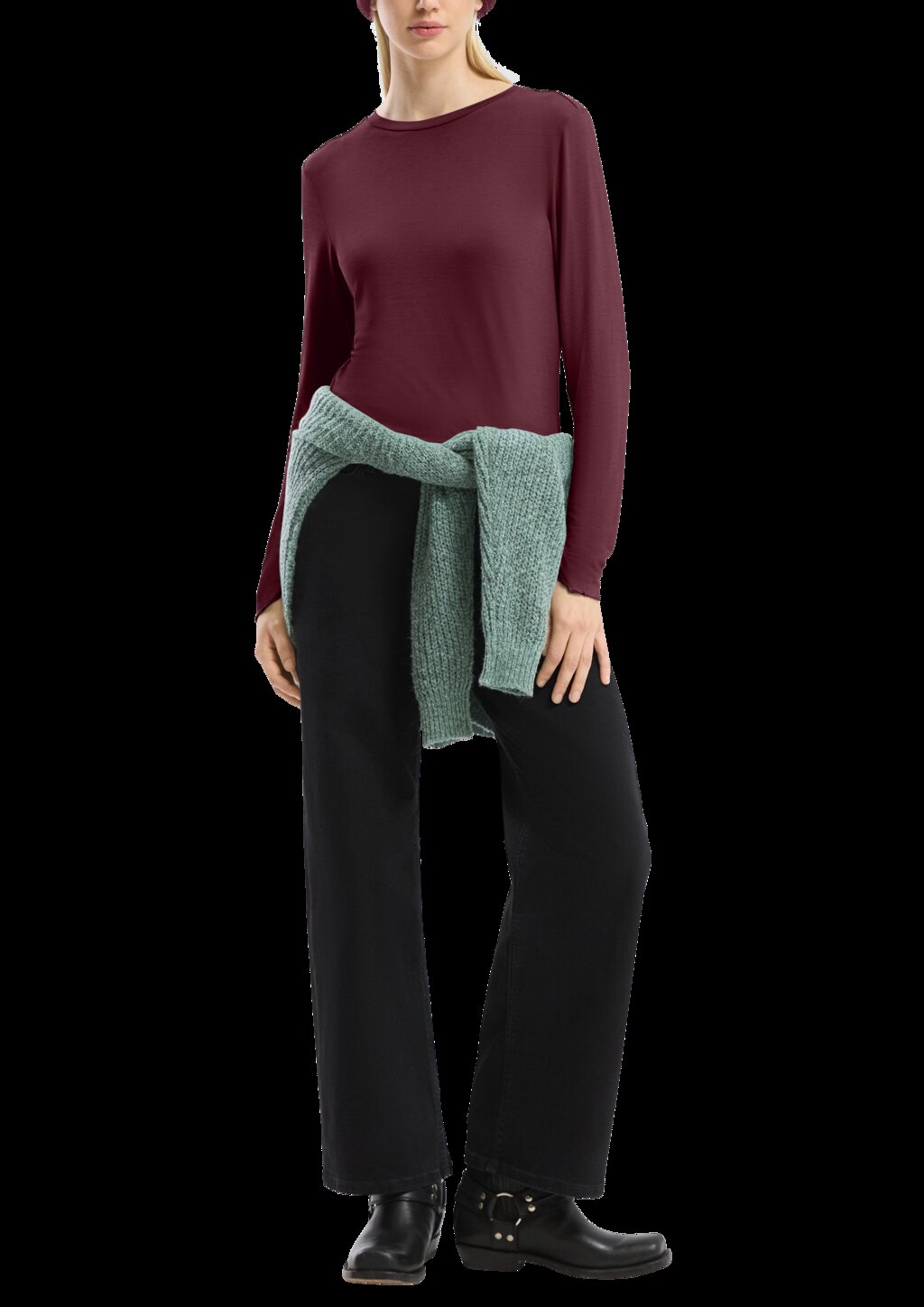 Schmal geschnittenes Longsleeve aus Viskosestretch