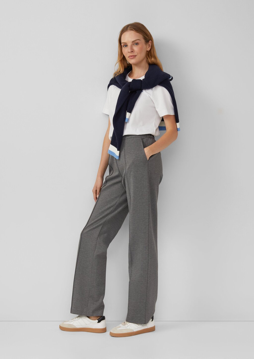 Interlock-Jogpants mit Straight Leg