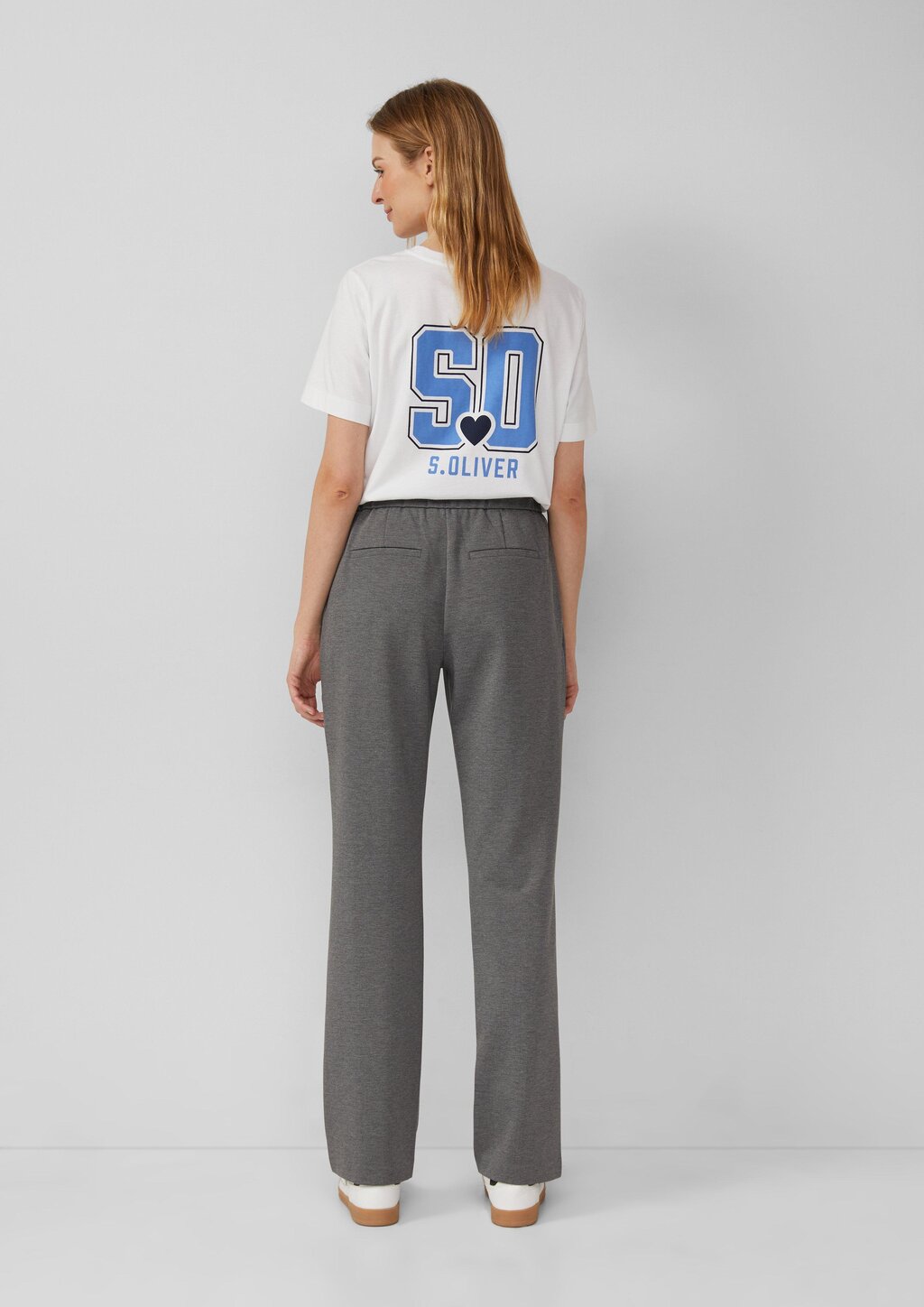 Interlock-Jogpants mit Straight Leg