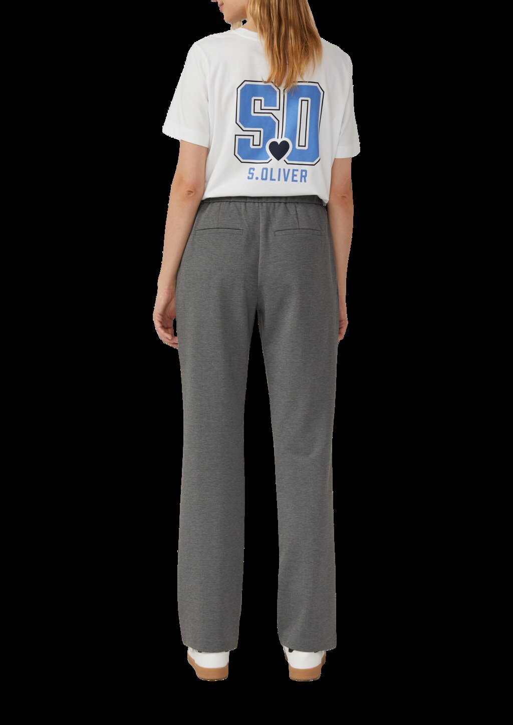 Interlock-Jogpants mit Straight Leg