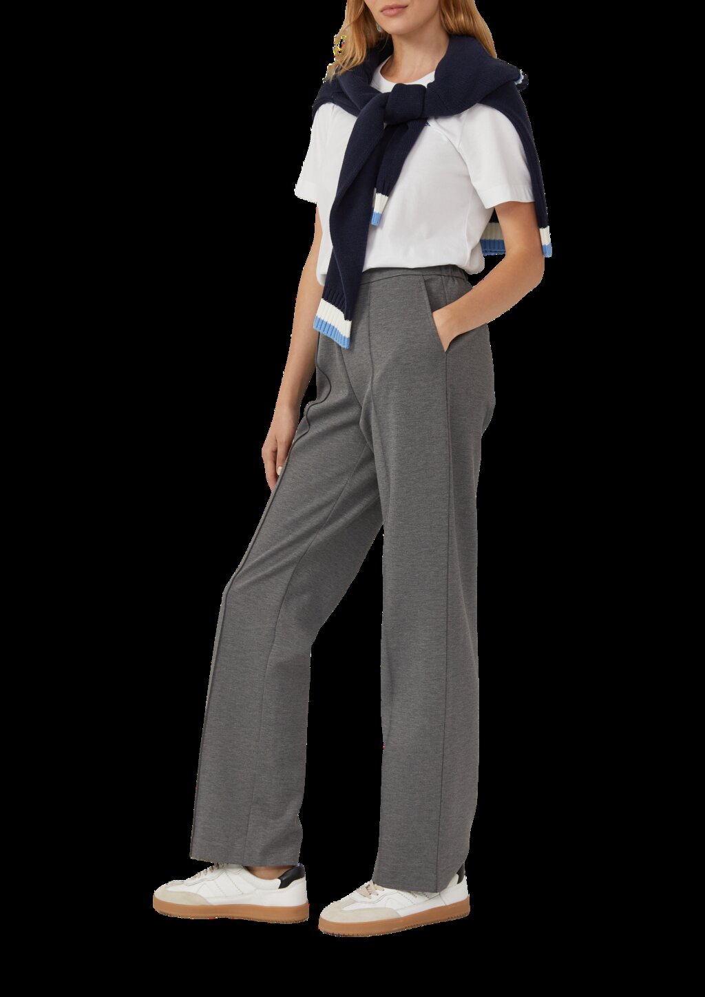 Interlock-Jogpants mit Straight Leg