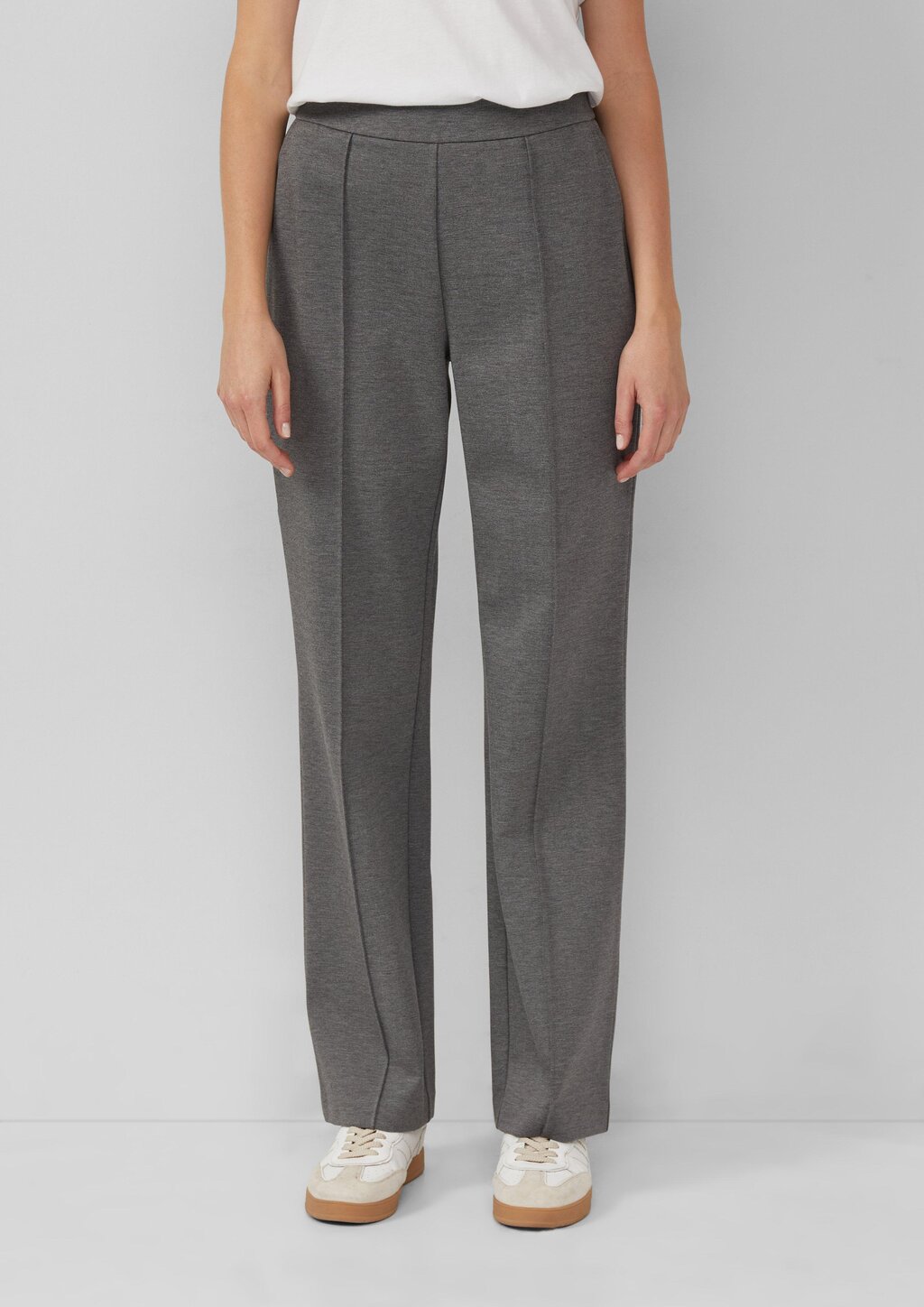 Interlock-Jogpants mit Straight Leg