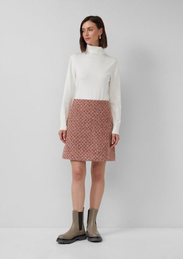 Kurzer Bouclé-Rock aus Wollmix mit Glitzergarn