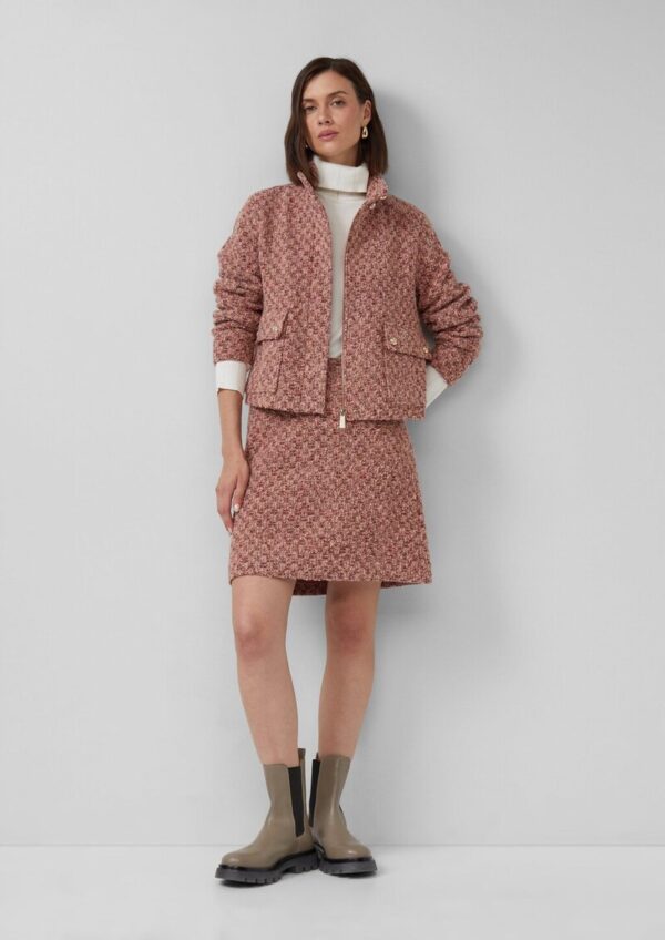 Kurzer Bouclé-Rock aus Wollmix mit Glitzergarn