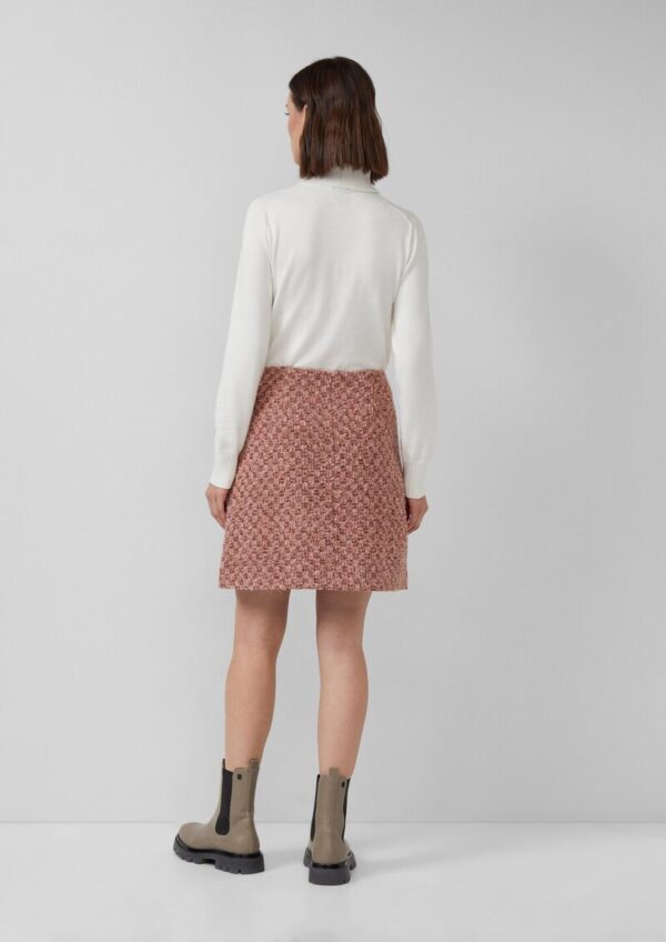 Kurzer Bouclé-Rock aus Wollmix mit Glitzergarn