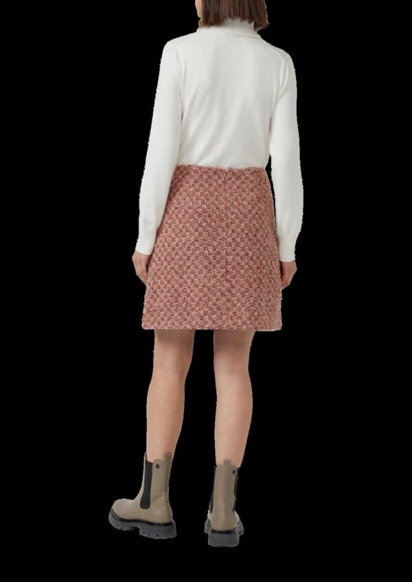 Kurzer Bouclé-Rock aus Wollmix mit Glitzergarn