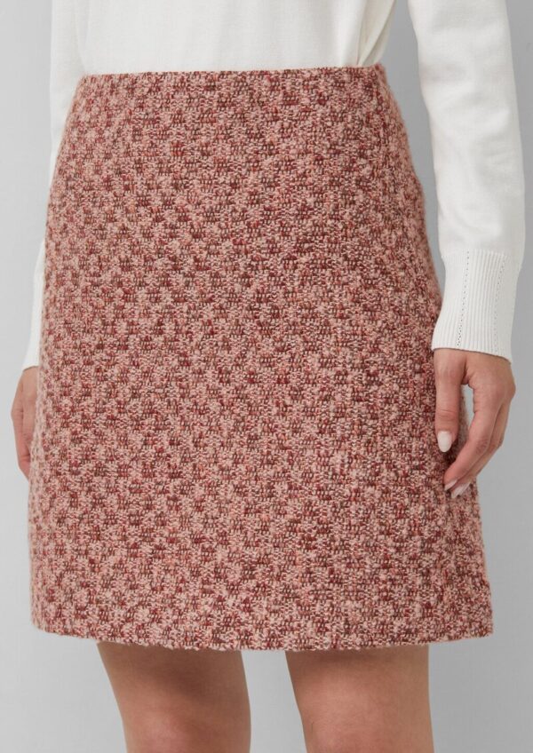 Kurzer Bouclé-Rock aus Wollmix mit Glitzergarn