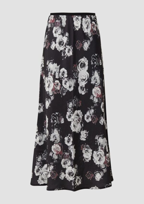 Rock mit All-over-Print in Satinoptik