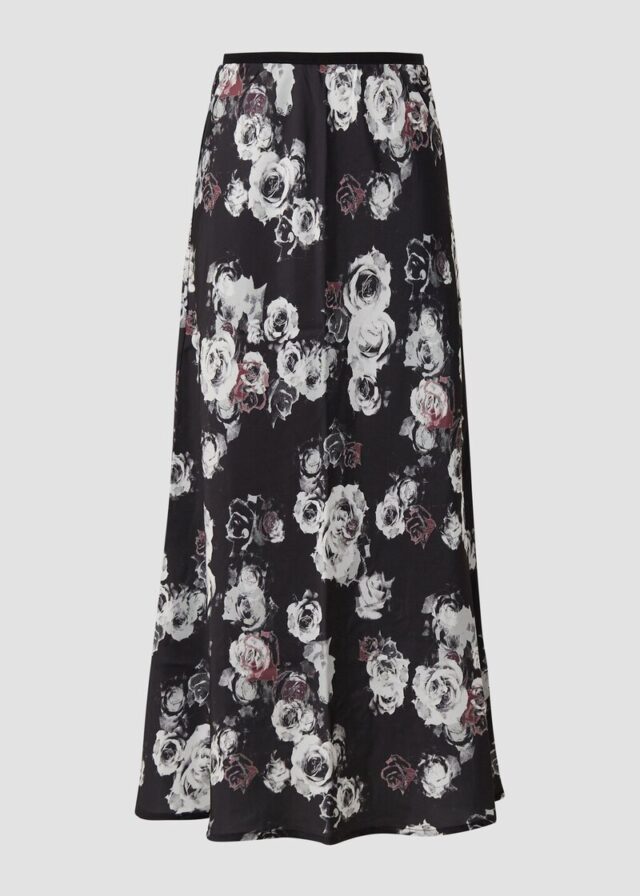 Rock mit All-over-Print in Satinoptik