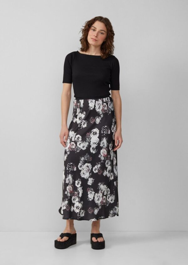 Rock mit All-over-Print in Satinoptik