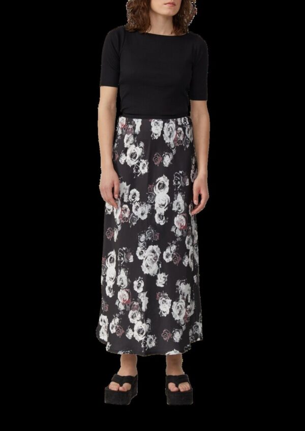 Rock mit All-over-Print in Satinoptik