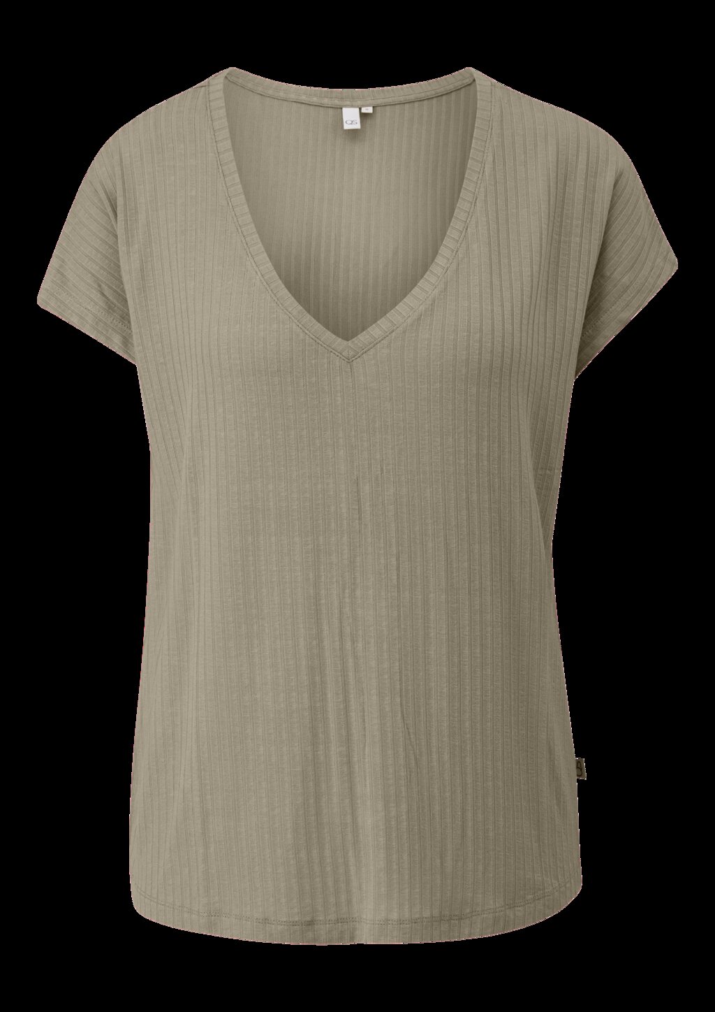 Fließendes Oversize-Shirt mit Rippstruktur