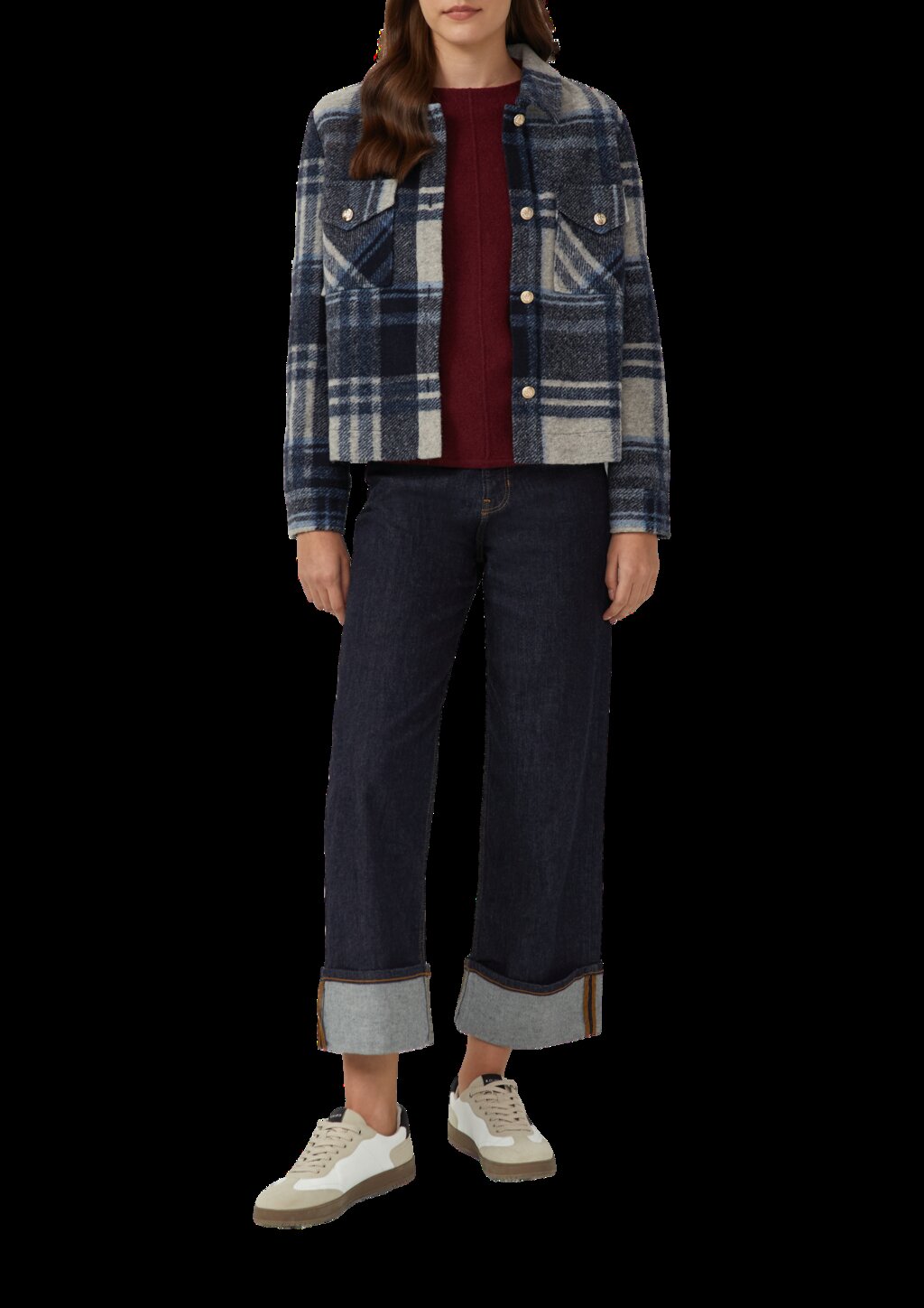 Strickpullover mit Stehkragen und Fledermausärmeln