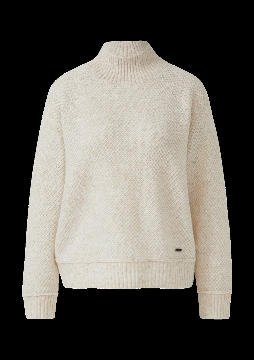 Weicher Wollmix-Strickpullover mit Stehkragen