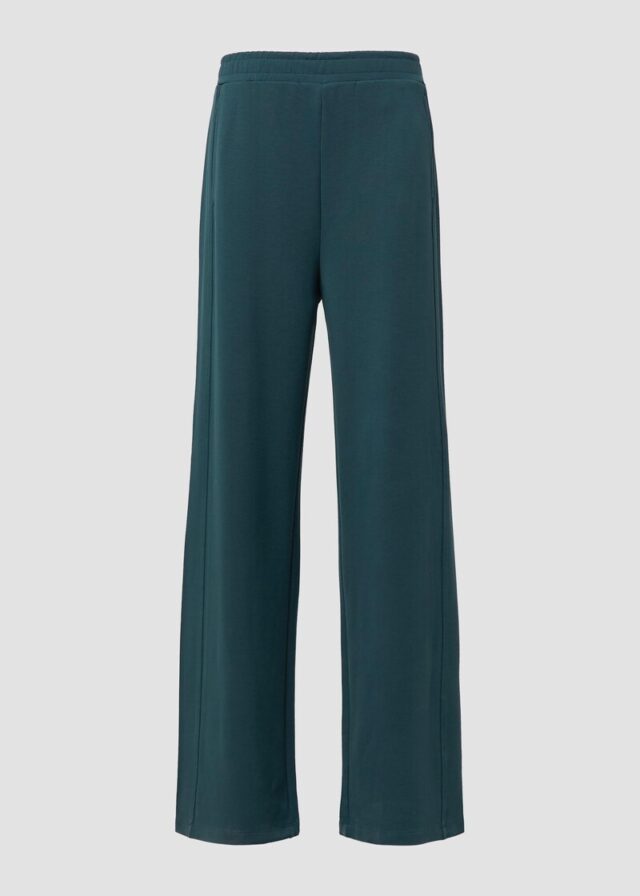 Scuba-Jogpants mit Wide Leg und Elastikbund