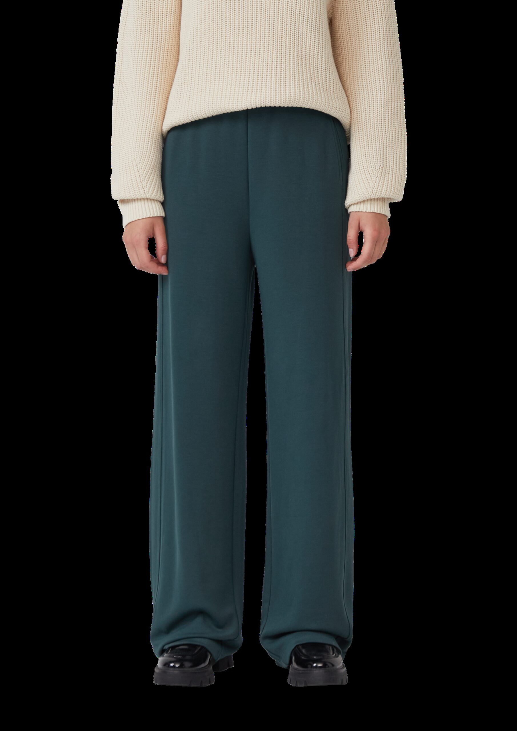 Scuba-Jogpants mit Wide Leg und Elastikbund