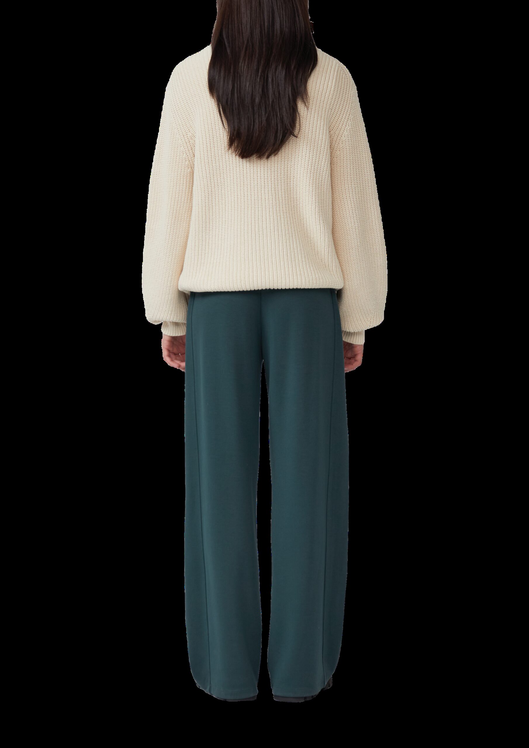 Scuba-Jogpants mit Wide Leg und Elastikbund