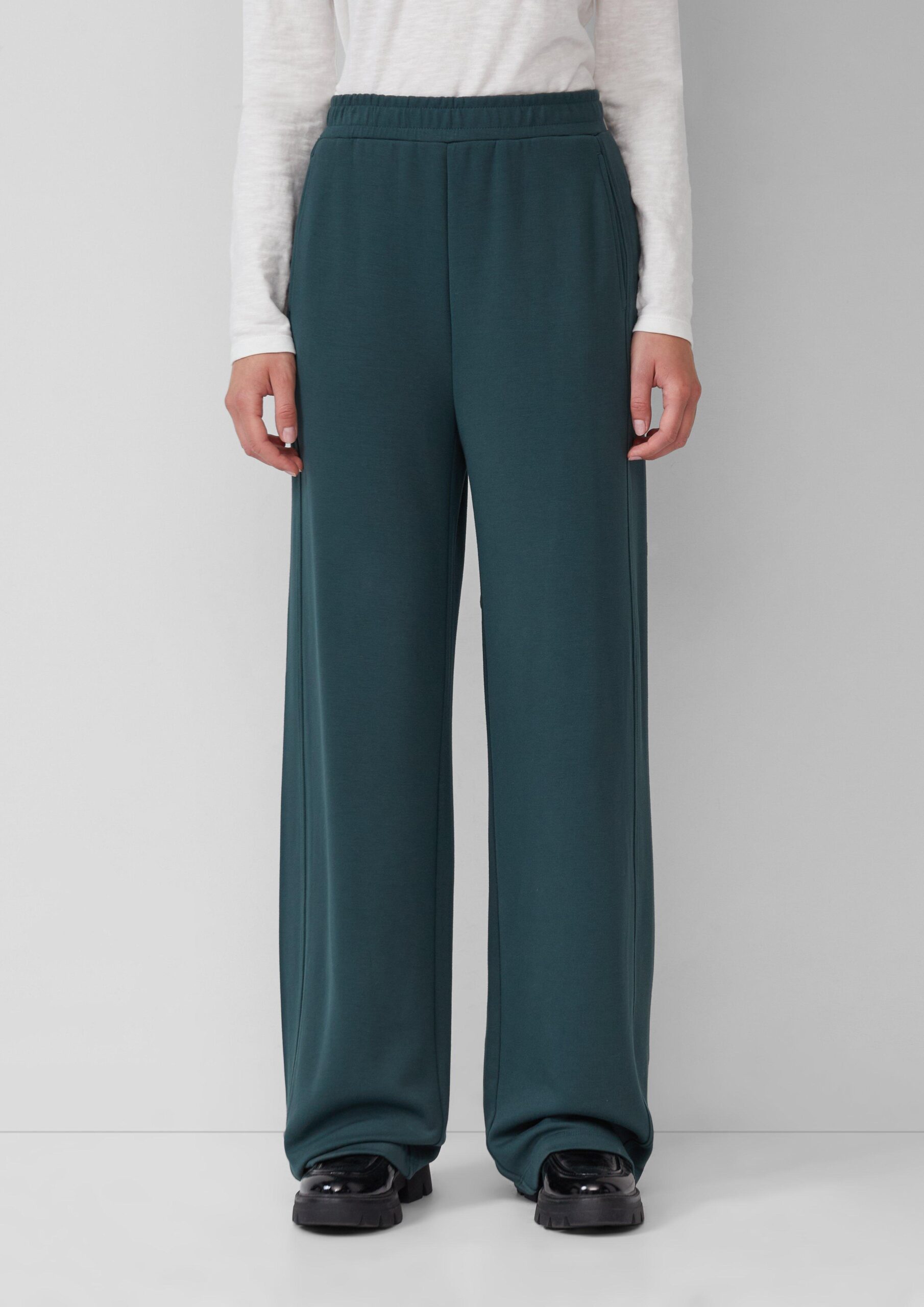 Scuba-Jogpants mit Wide Leg und Elastikbund