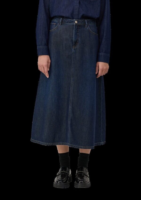 Jeans Midi-Rock im 5-Pocket-Stil