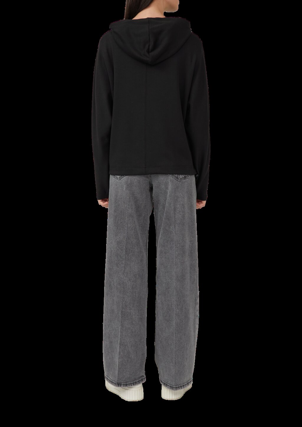 Scuba-Hoodie mit Fledermausärmeln und regulierbarem Saum