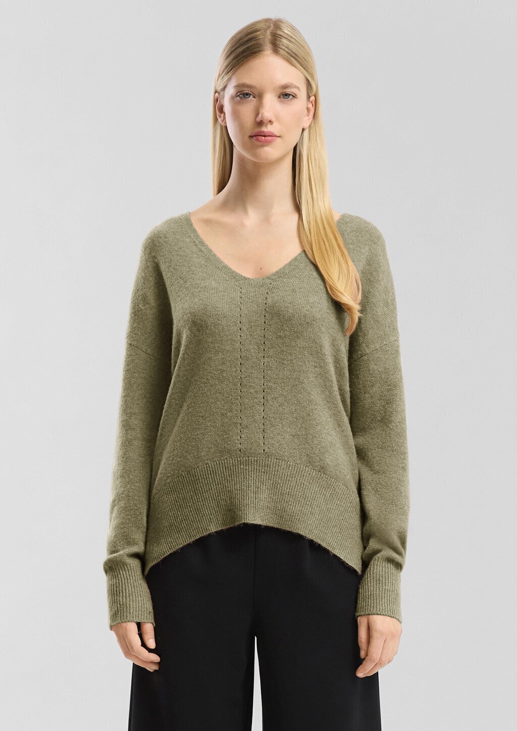 Weicher Strickpullover mit Ajour-Detail