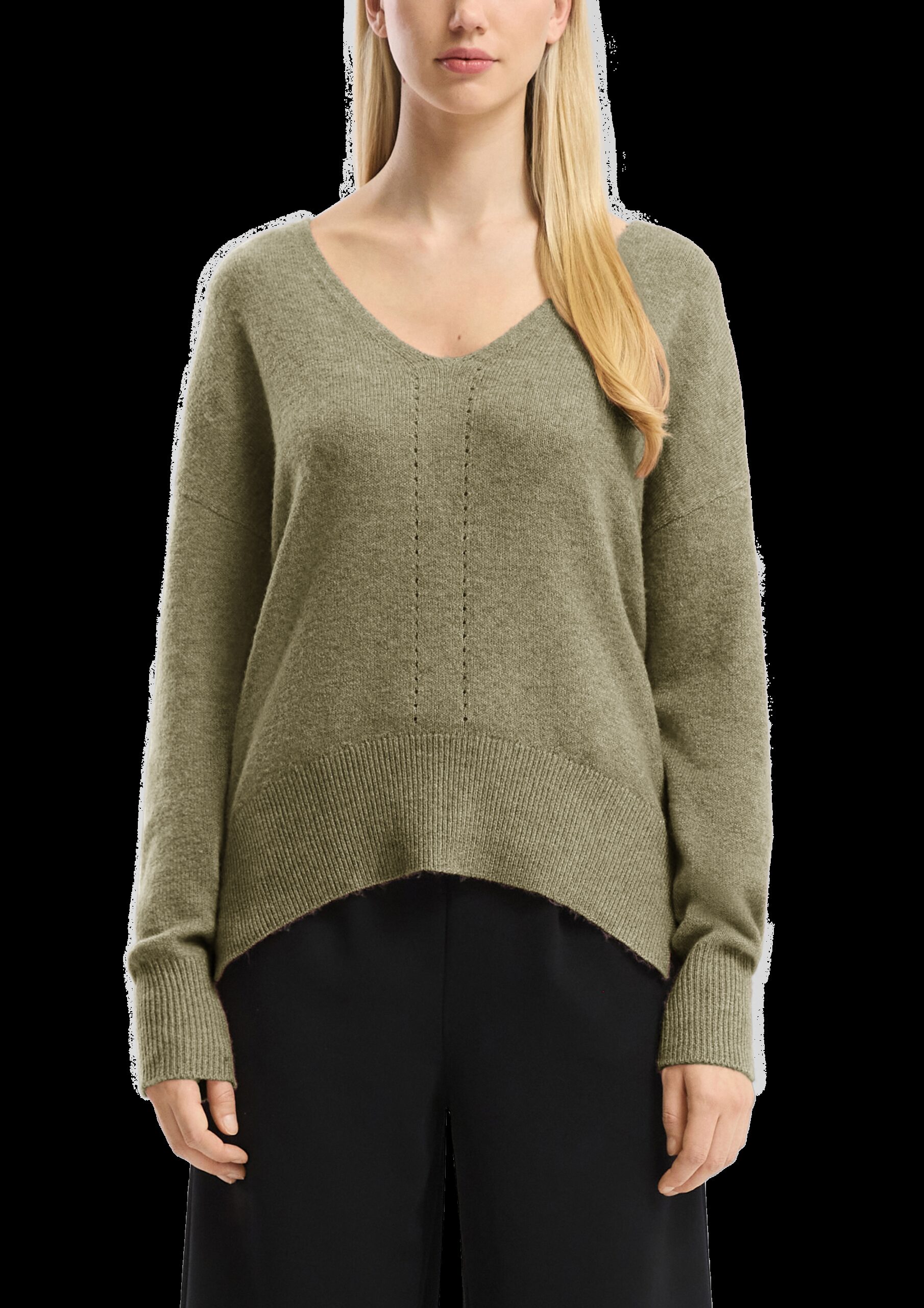 Weicher Strickpullover mit Ajour-Detail