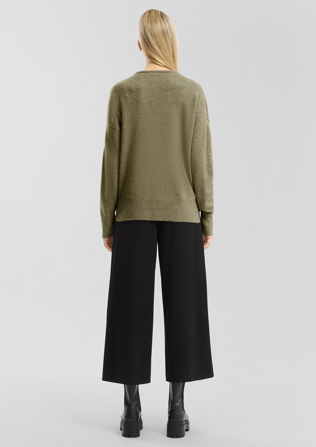 Weicher Strickpullover mit Ajour-Detail