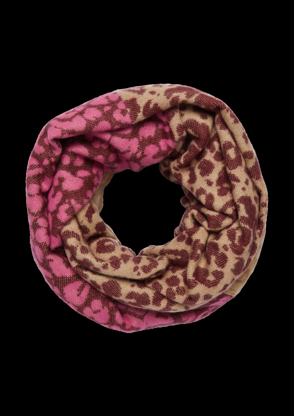 Eleganter Leo-Loop-Schal aus strukturiertem Jacquard