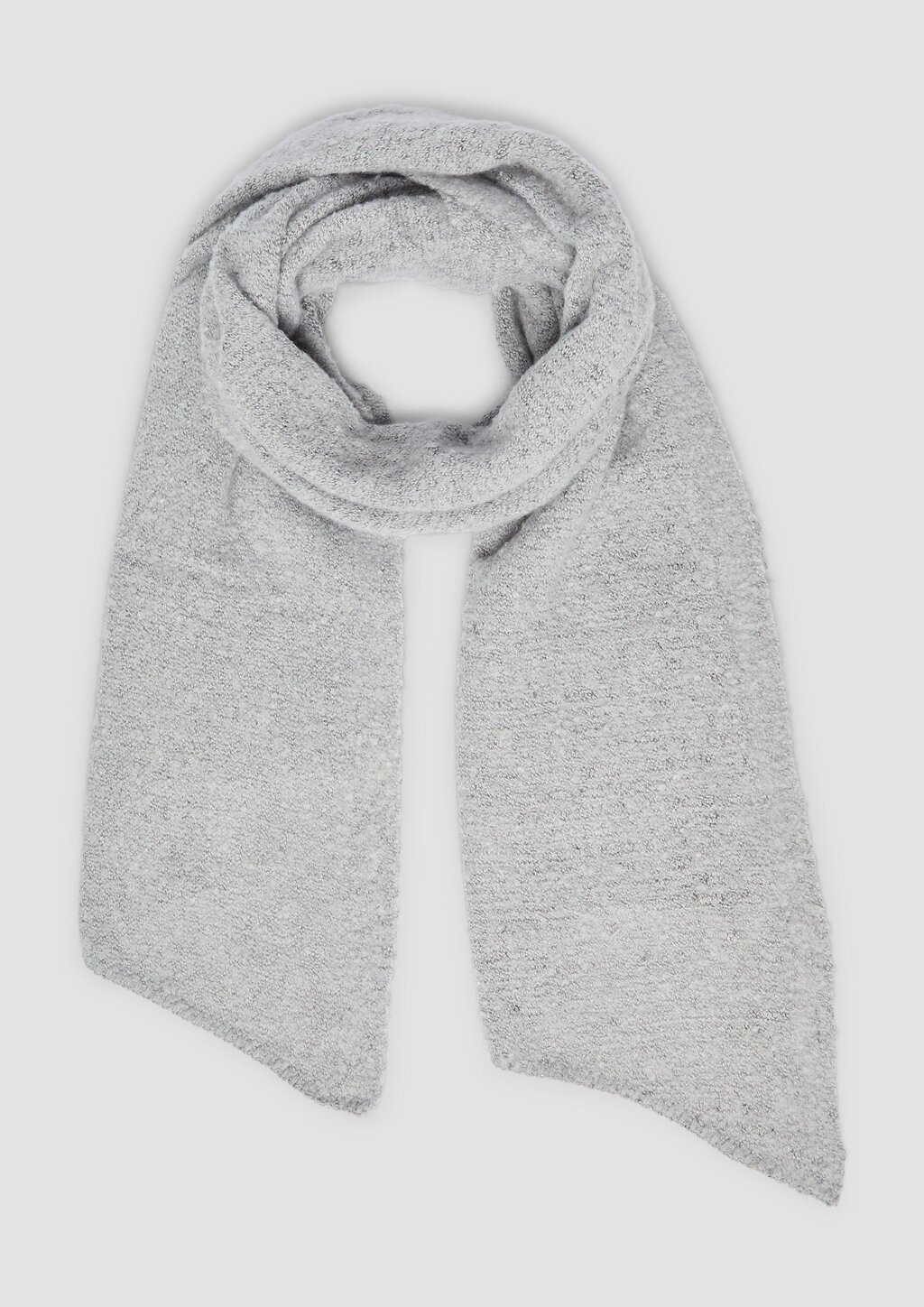 Bouclé-Schal mit abgeschrägten Enden