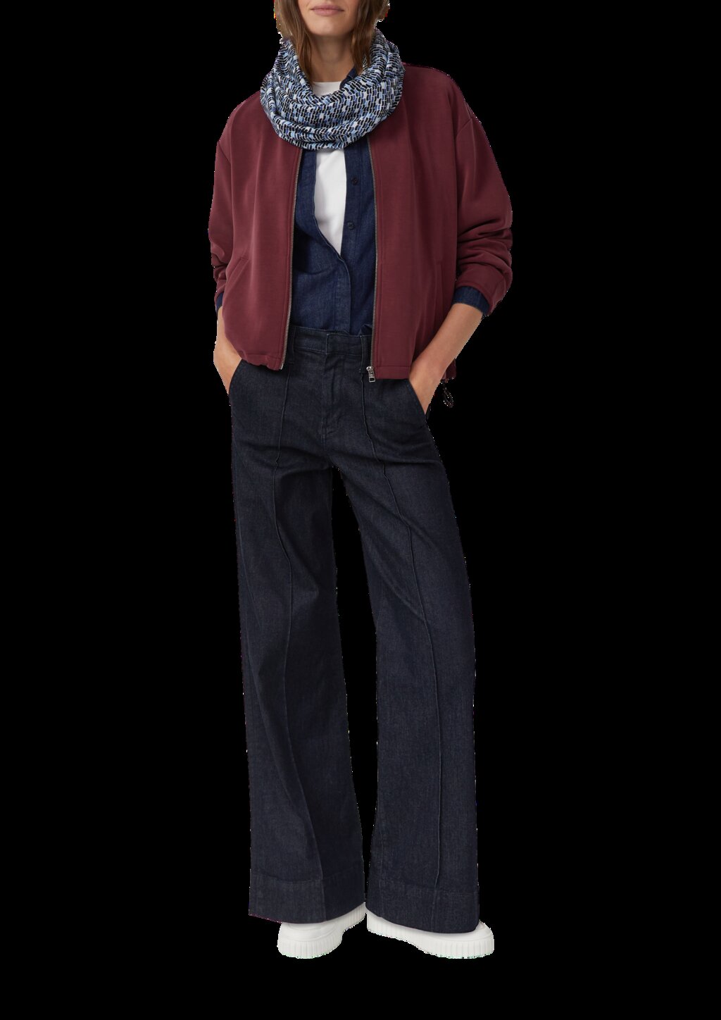 Viskose-Snood mit abstraktem Artwork