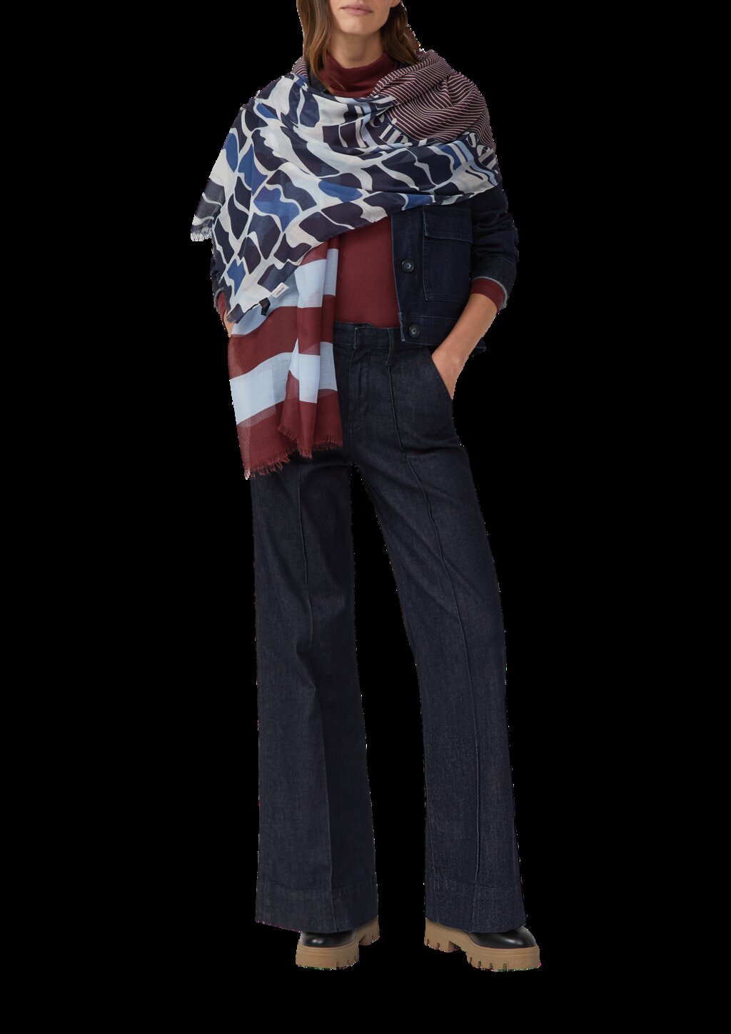 Schal mit Streifen-Artwork