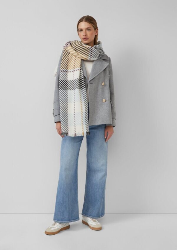 Karierter Maxi-Schal aus Twill