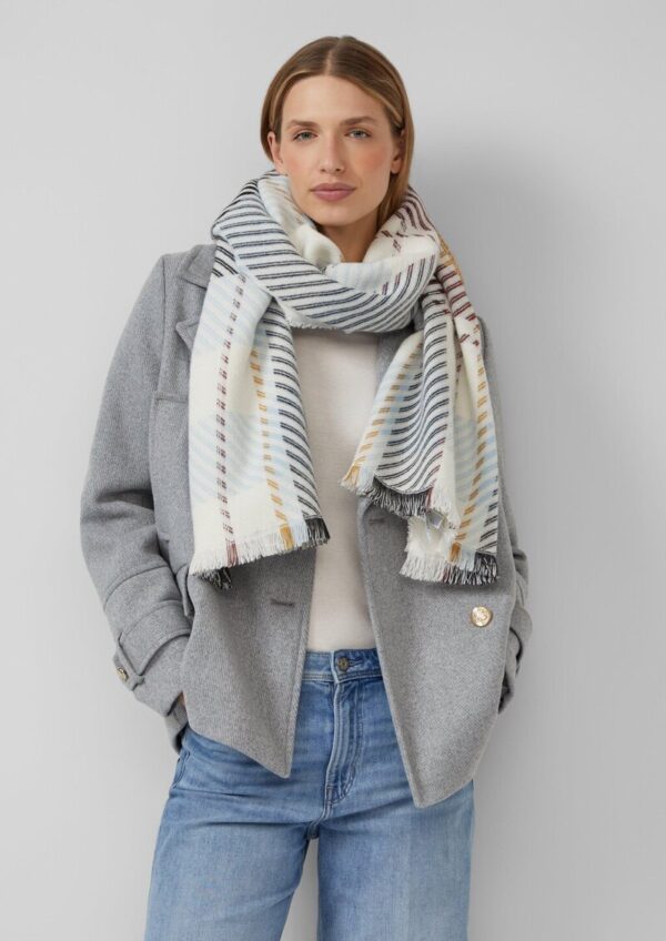 Karierter Maxi-Schal aus Twill