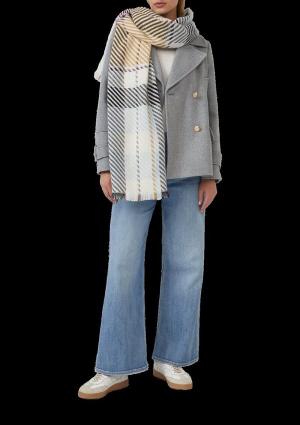 Karierter Maxi-Schal aus Twill