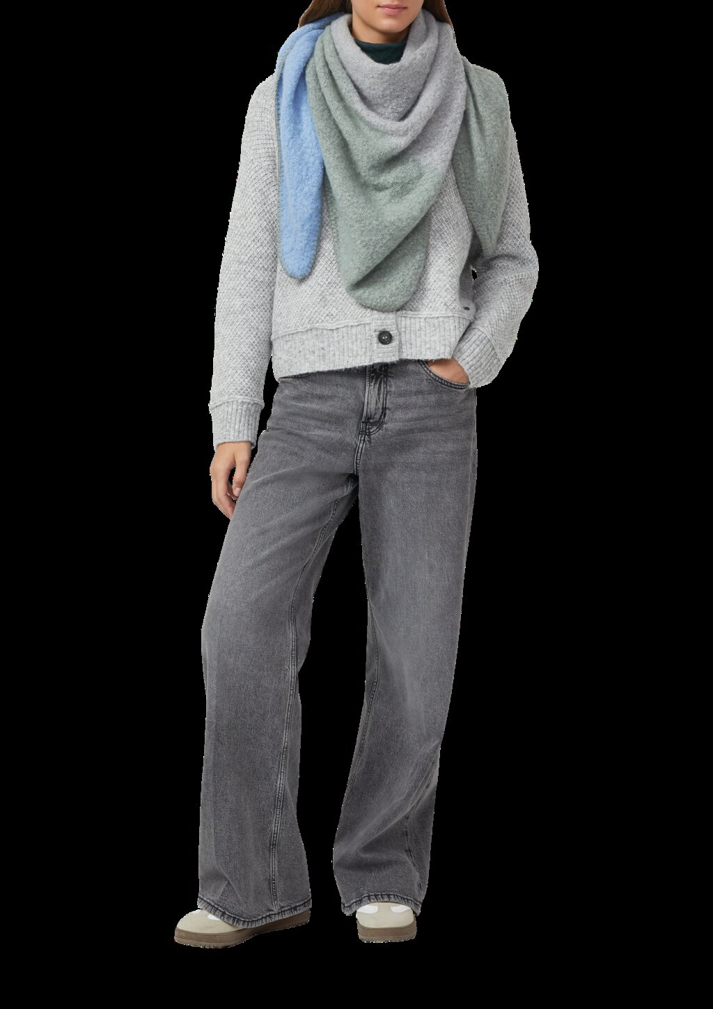 Weicher Schal aus Bouclé-Strick