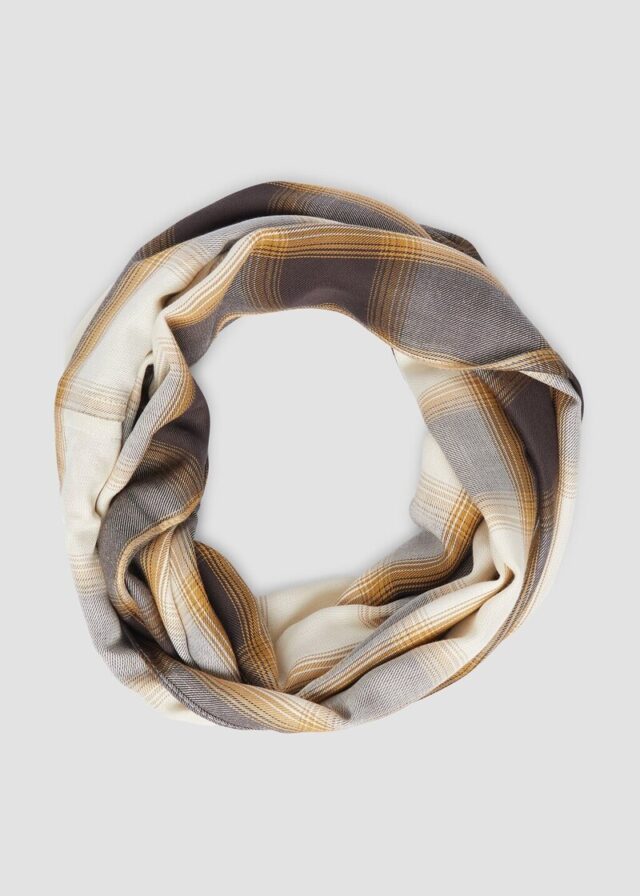 Karierter Loop-Schal aus Modalmix