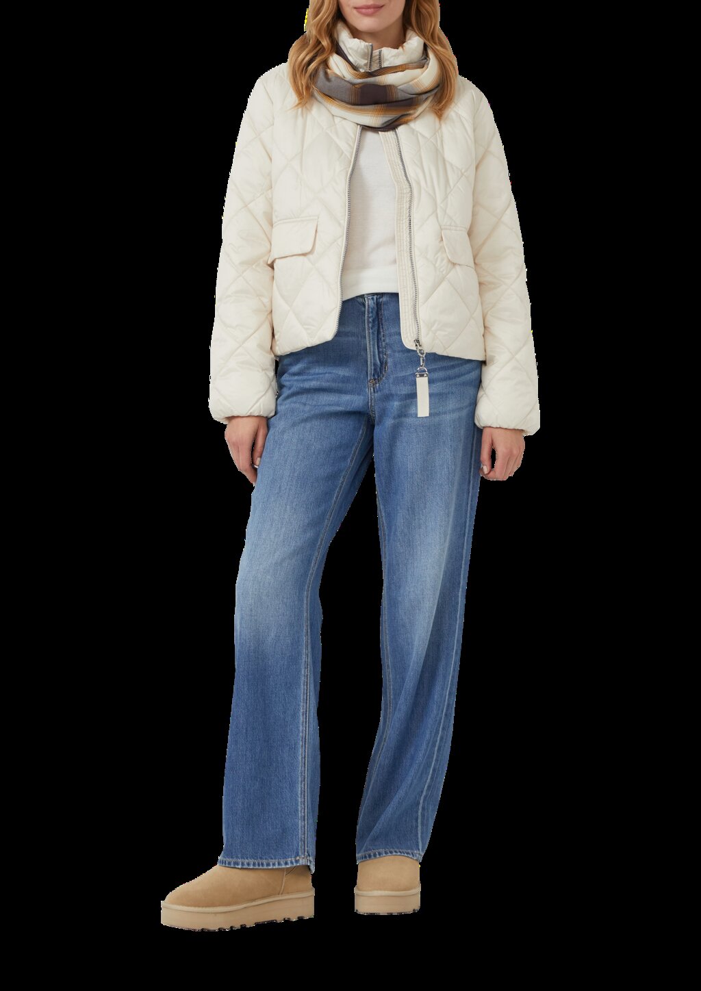 Karierter Loop-Schal aus Modalmix