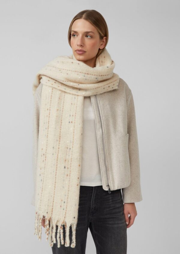 Fransen-Schal mit Glitzergarn