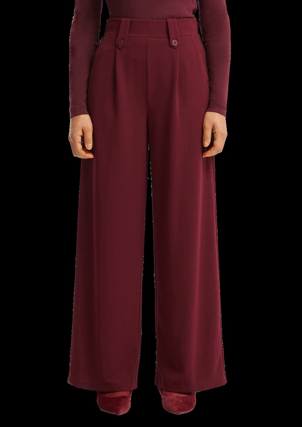 Wide-Leg Hose aus Interlockjersey