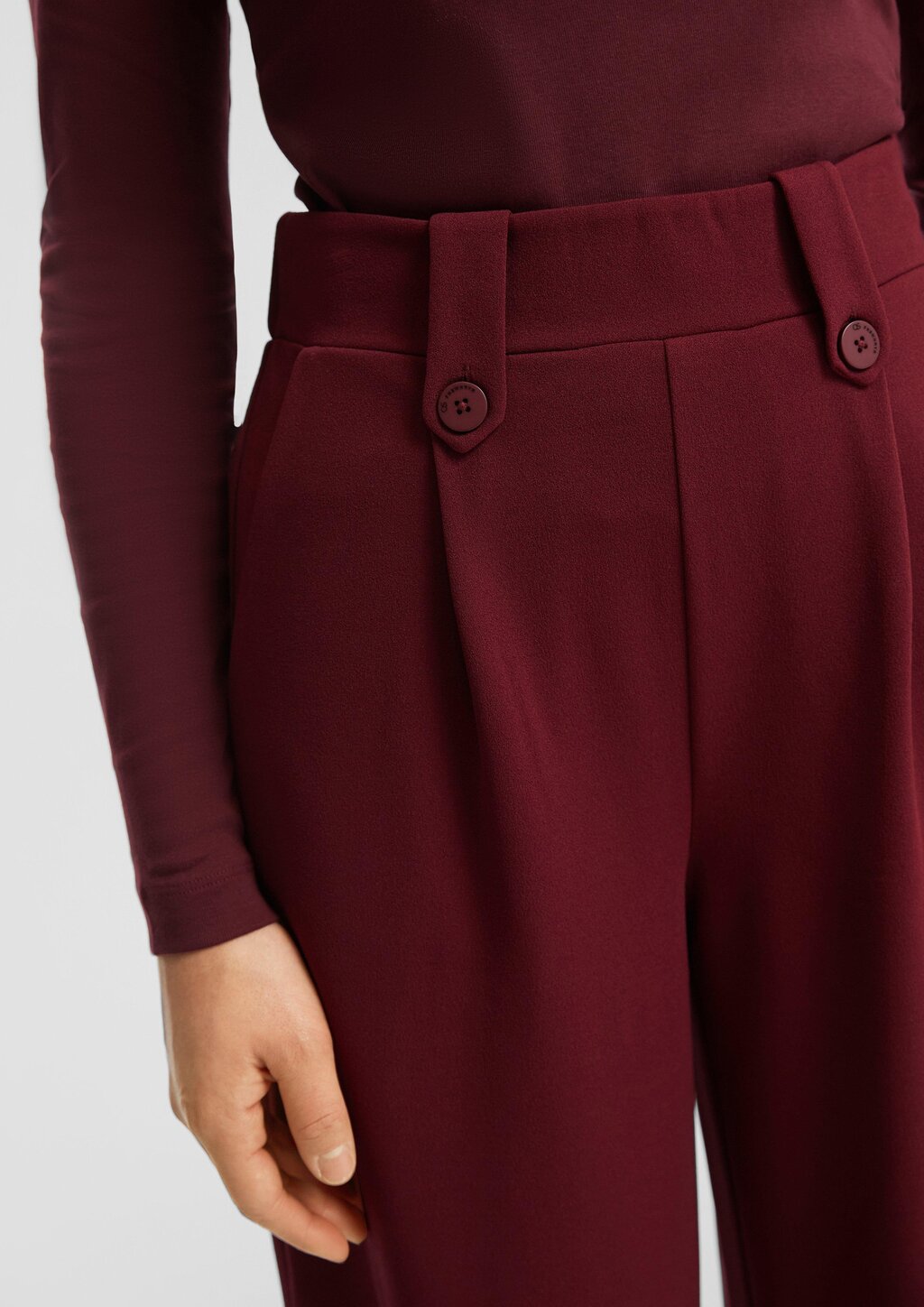 Wide-Leg Hose aus Interlockjersey