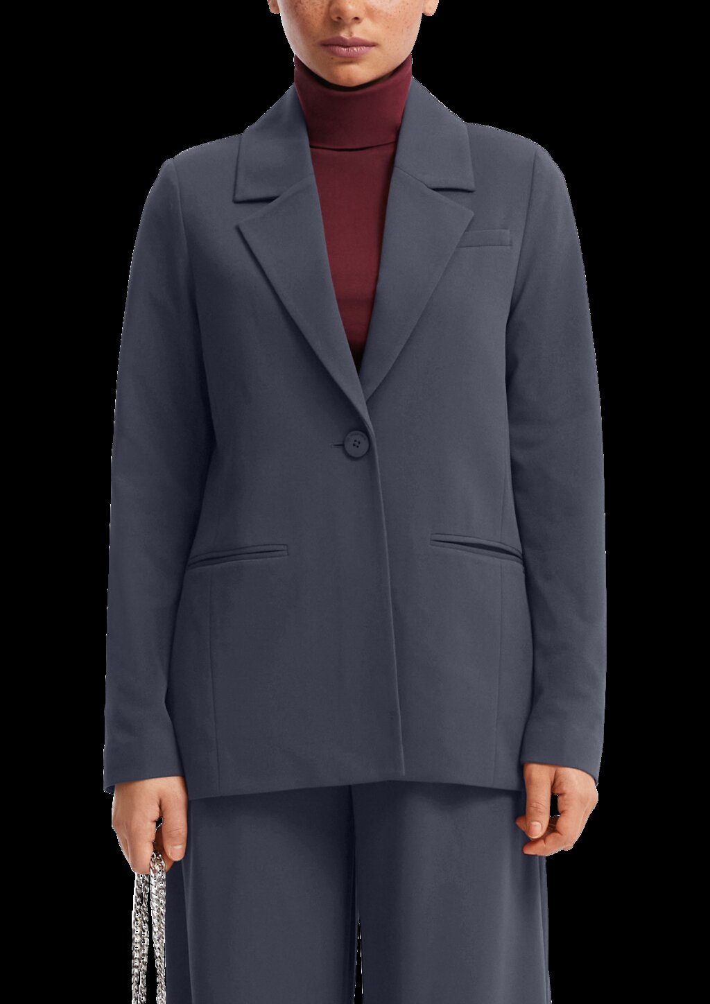 Blazer mit Reverskragen aus Interlockjersey