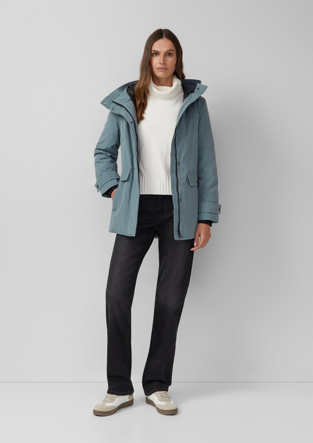 Wasserabweisender Parka mit Eingrifftaschen