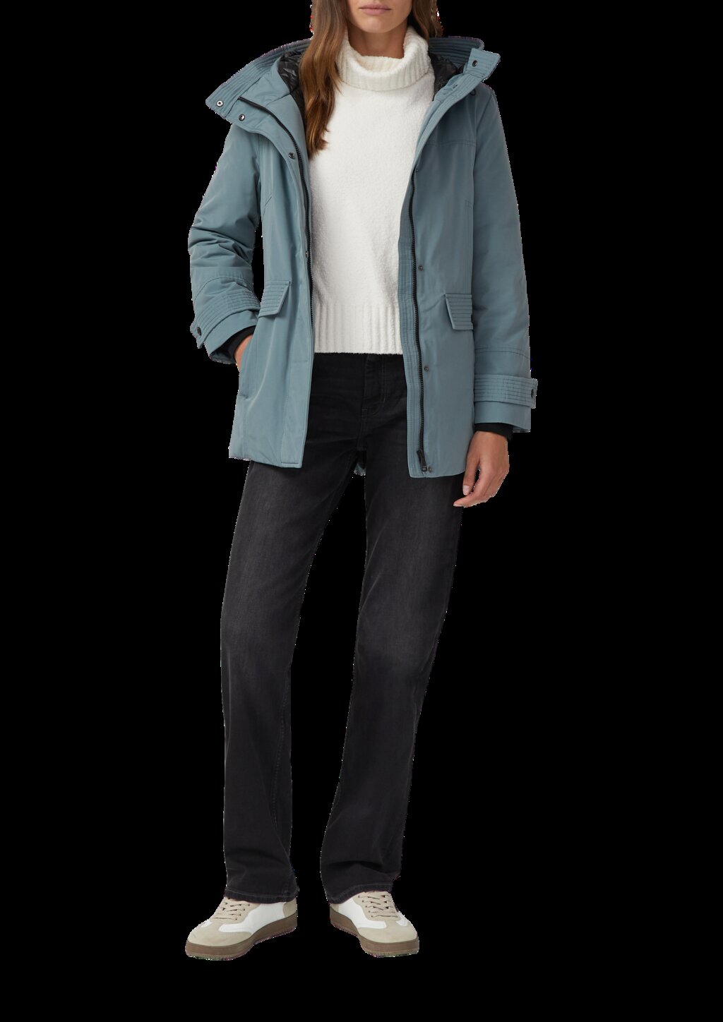 Wasserabweisender Parka mit Eingrifftaschen