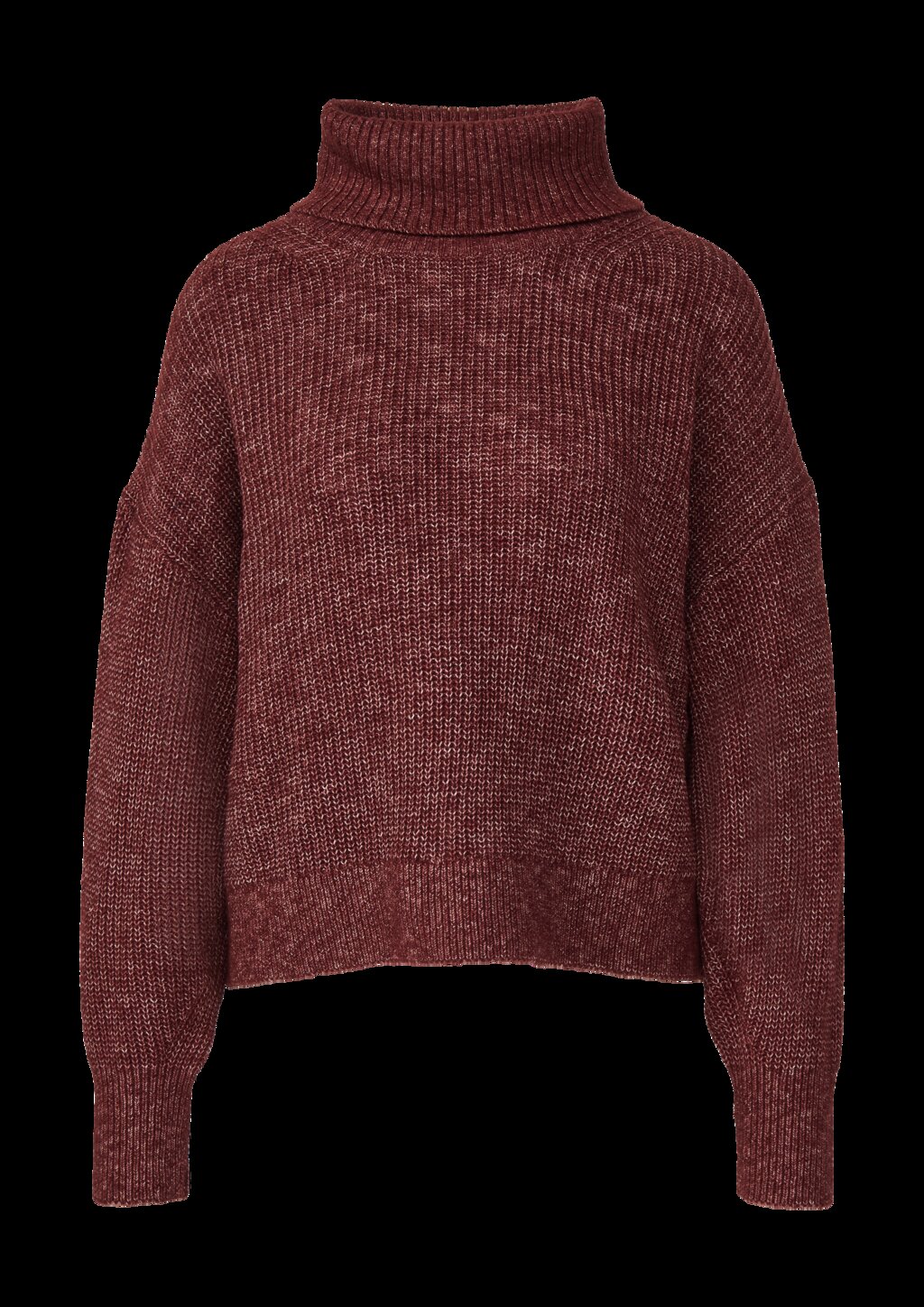 Oversize-Strickpullover mit weiten Ärmeln und Rollkragen