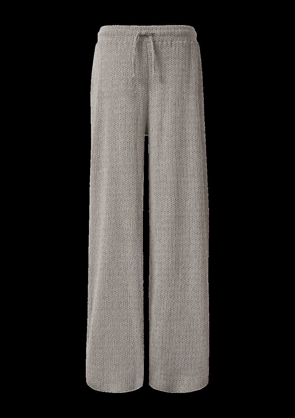 Strukturierte Wide-Leg-Hose mit Tunnelzug