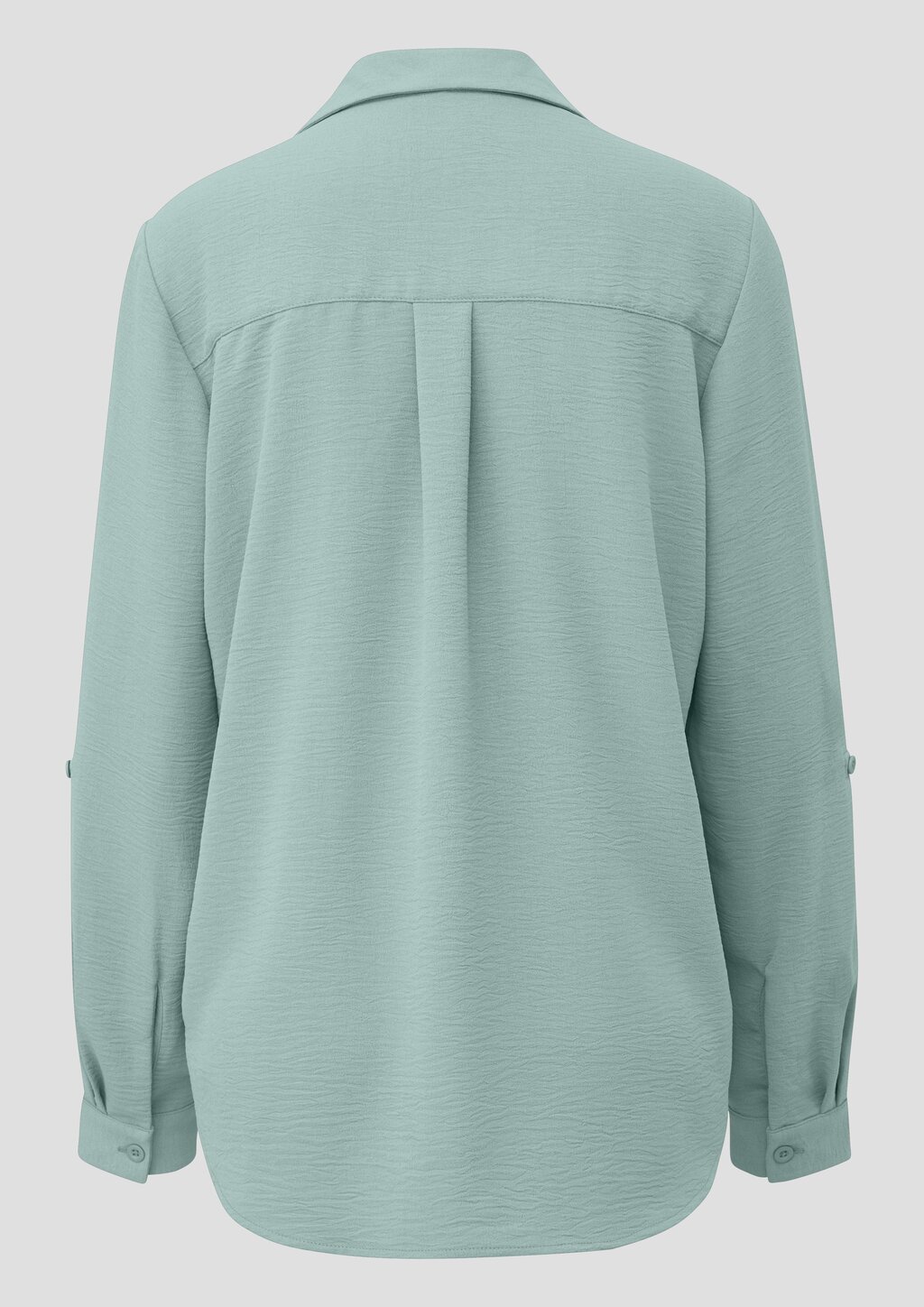 Crêpebluse mit Turn-up-Ärmel