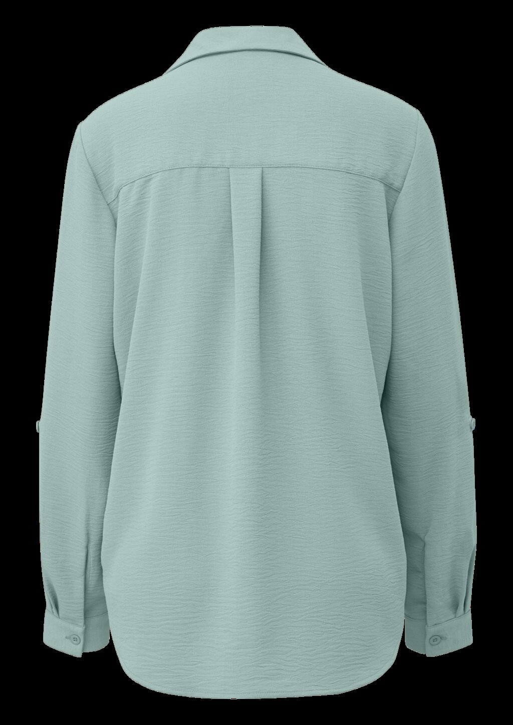 Crêpebluse mit Turn-up-Ärmel